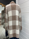 Sabrina Plaid Cardigan- Khaki