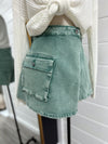 Julep Denim Skort-Emerald