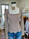 Gracie Scalloped Sweater