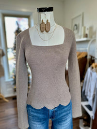 Gracie Scalloped Sweater