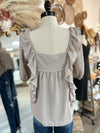 Here I Am Ruffled Top