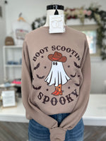 Boot Scootin' Spooky Crewneck-Tan