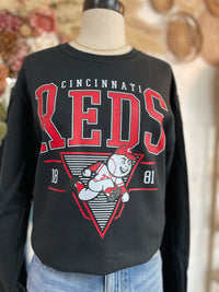 Vintage 1881 Cincinnati Baseball Crewneck-Black