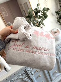 Customizable “Just a ….” embroidered sweatshirt