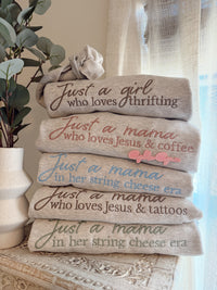 Customizable “Just a ….” embroidered sweatshirt