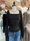 Good To Go Square Neck Top- Black