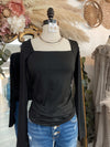 Good To Go Square Neck Top- Black