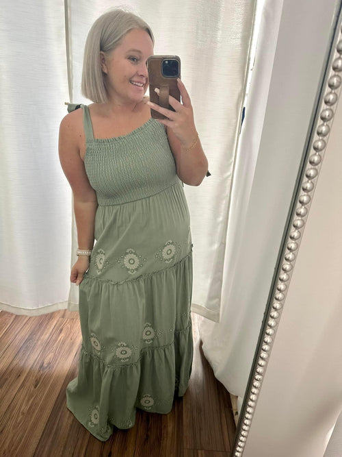Forever Free Boho Embroidered Dress