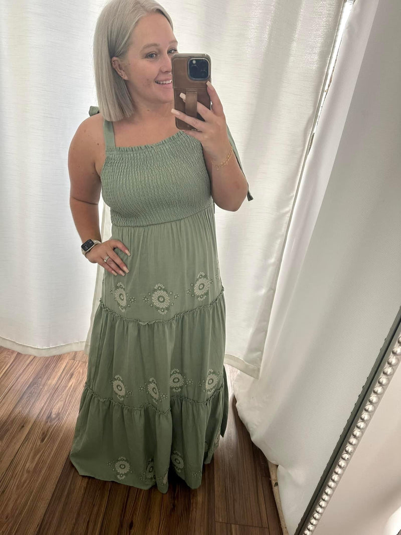 Forever Free Boho Embroidered Dress
