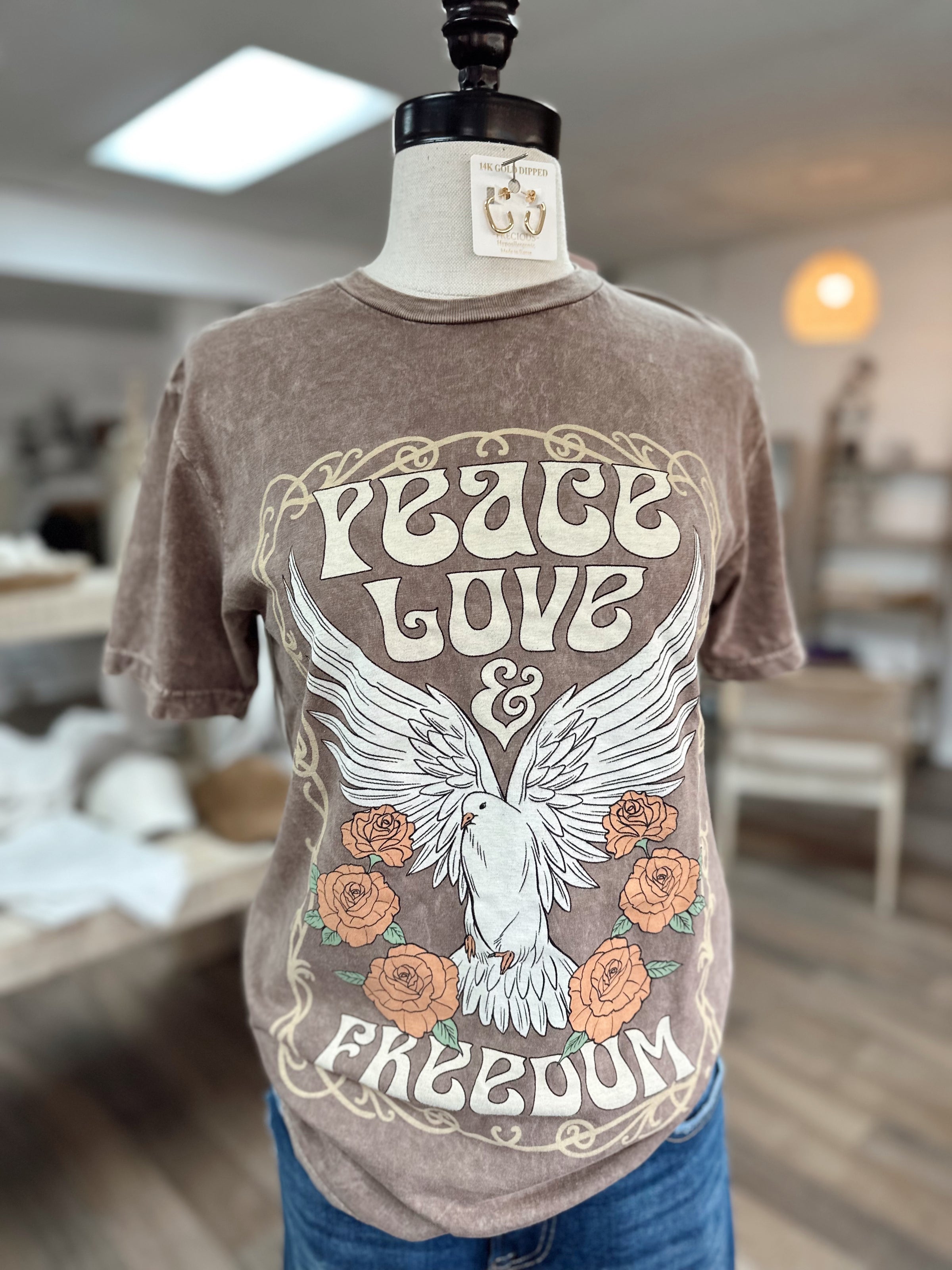 Peace Love & Freedom Graphic Tee