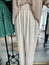 Truly Bliss Linen Smocked Pants-Natural