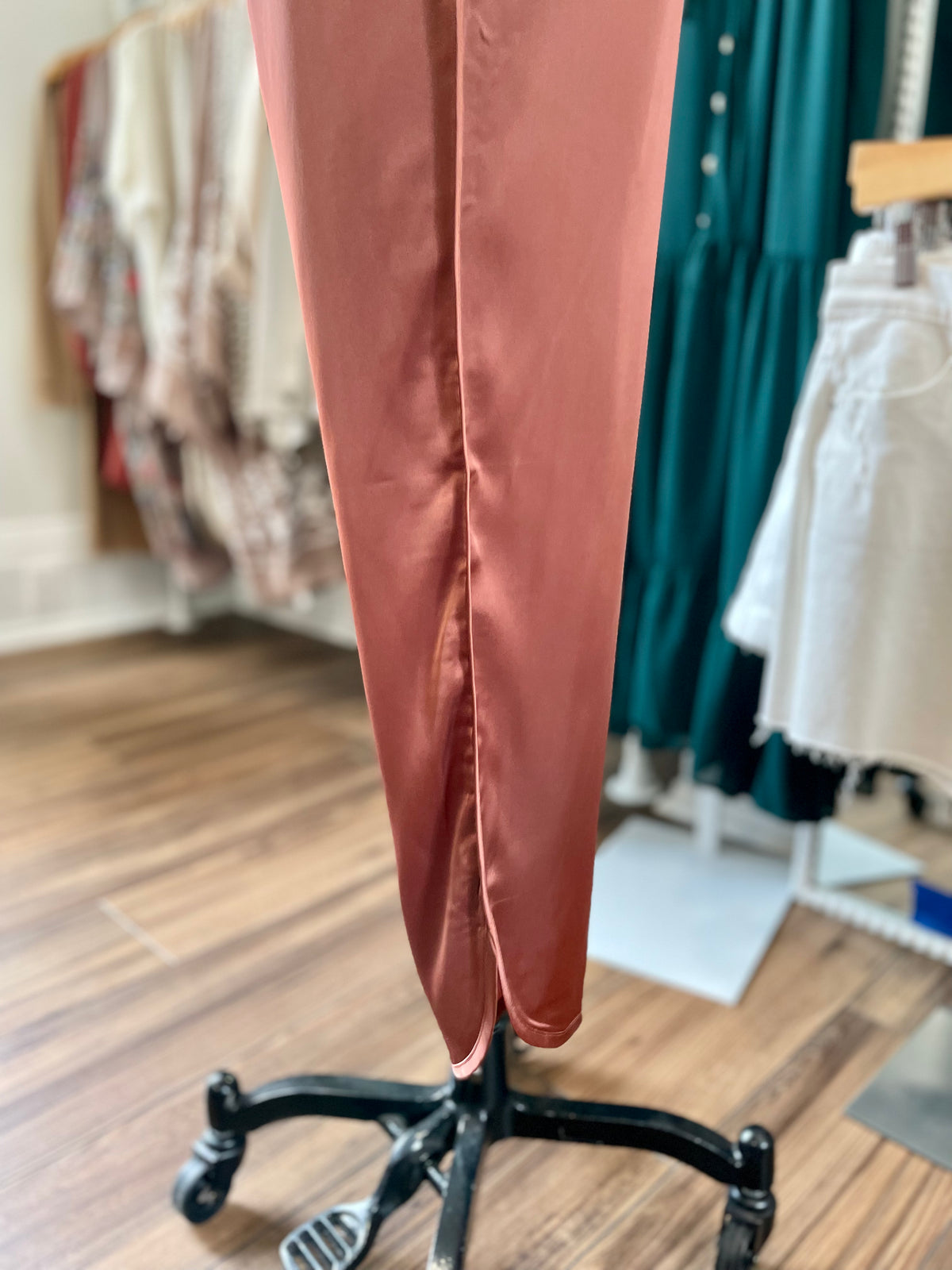 Leena Satin Joggers- Cinnamon