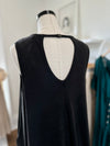 Evaline Ribbed Tank-Black