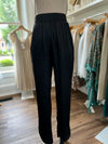 Leena Satin Joggers- Black