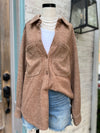 Easy to Wear Button Down Shacket- Mocha