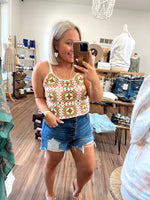 Crochet Floral Tank