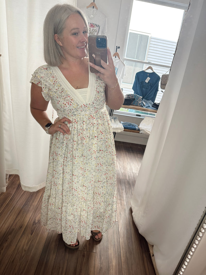 Forever Lace Whimsical Midi Dress