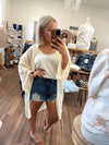 Floral Vine Kimono-Cream