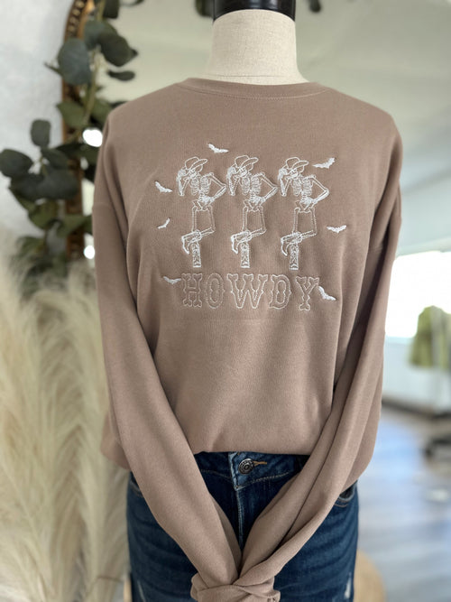 Dancing Cowboy Skeltons Crewneck