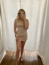 Kyler T-Shirt Dress-Taupe