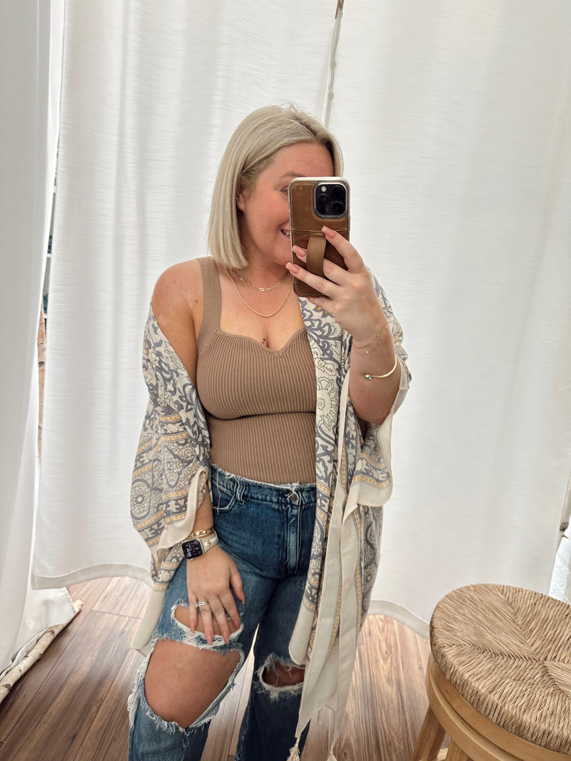 Morroco Tassel Kimono-Ivory
