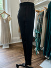 Leena Satin Joggers- Black