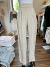 Truly Bliss Linen Smocked Pants-Natural