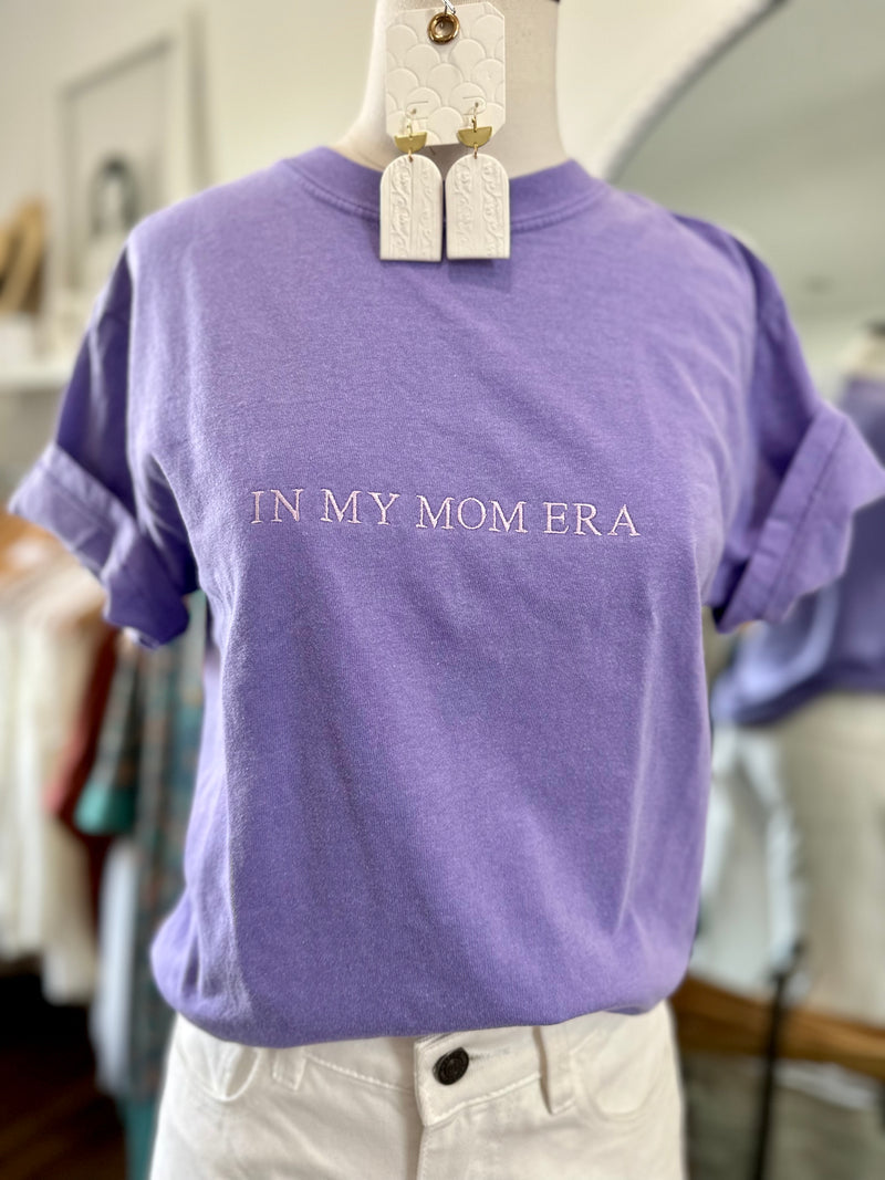 "In My Mom Era" Tee-Purple