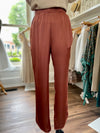 Leena Satin Joggers- Cinnamon