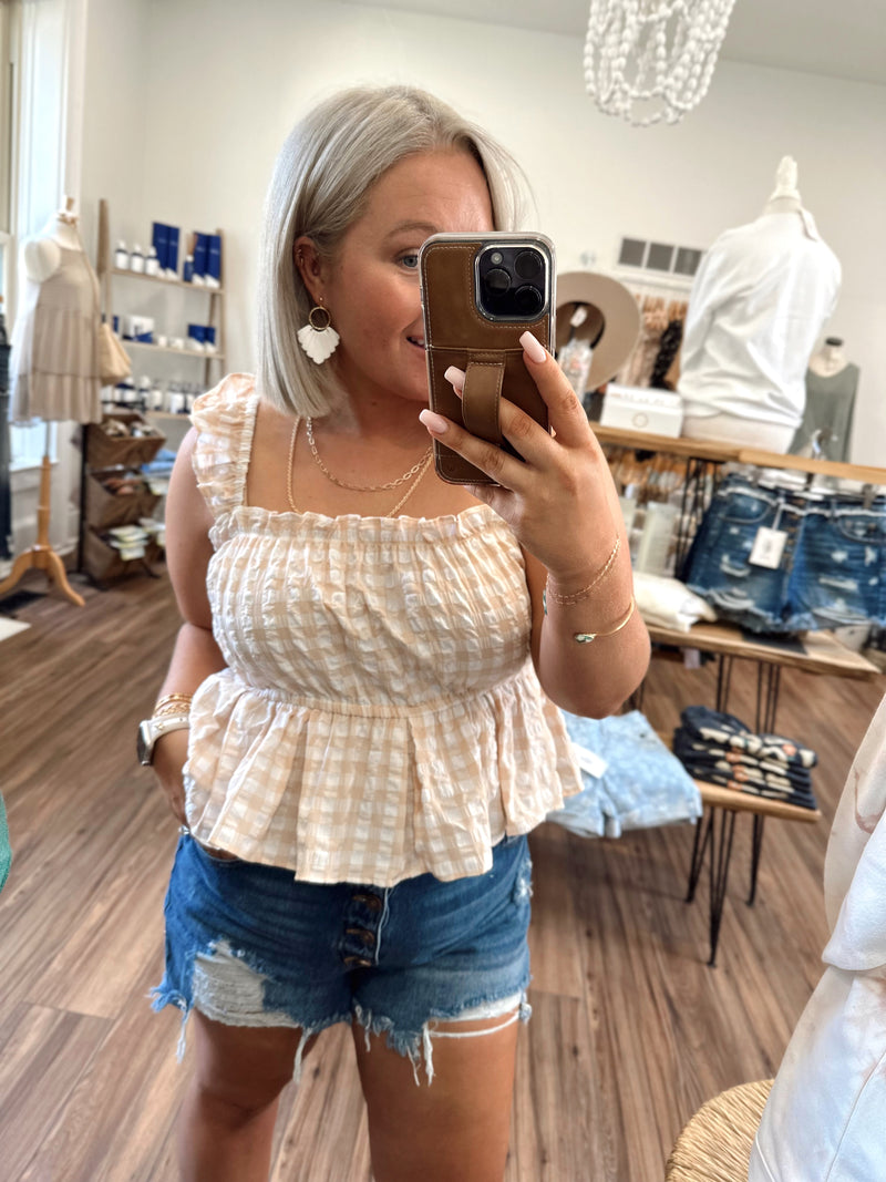 Greta Gingham Top