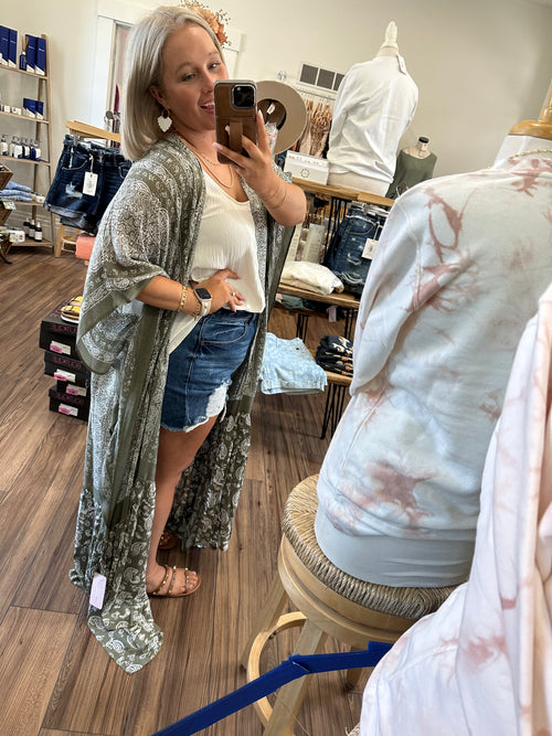Misha Flowy Kimono-Olive