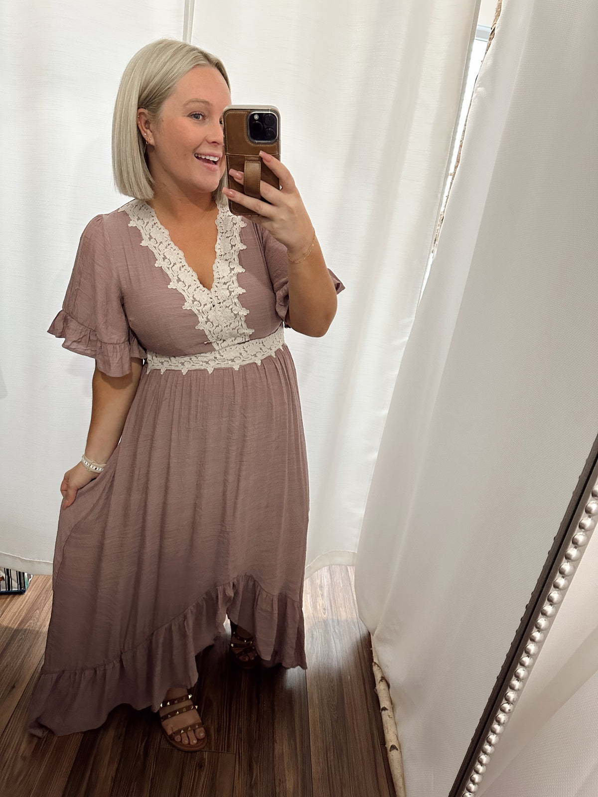 Whimsical Maxi Dress-Mauve