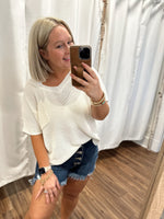Carefree Days Knit Oversized Sweater-Off White