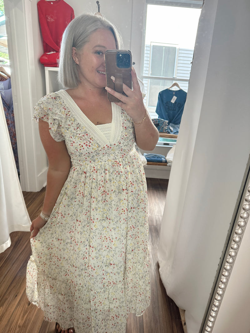 Forever Lace Whimsical Midi Dress