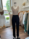 Leena Satin Joggers- Black