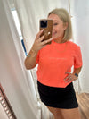 "In My Mom Era" Tee-Neon Coral