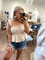 Greta Gingham Top