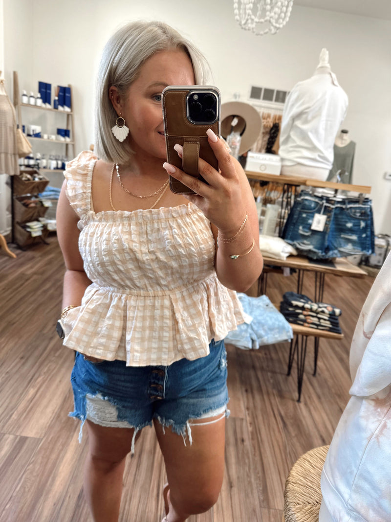 Greta Gingham Top