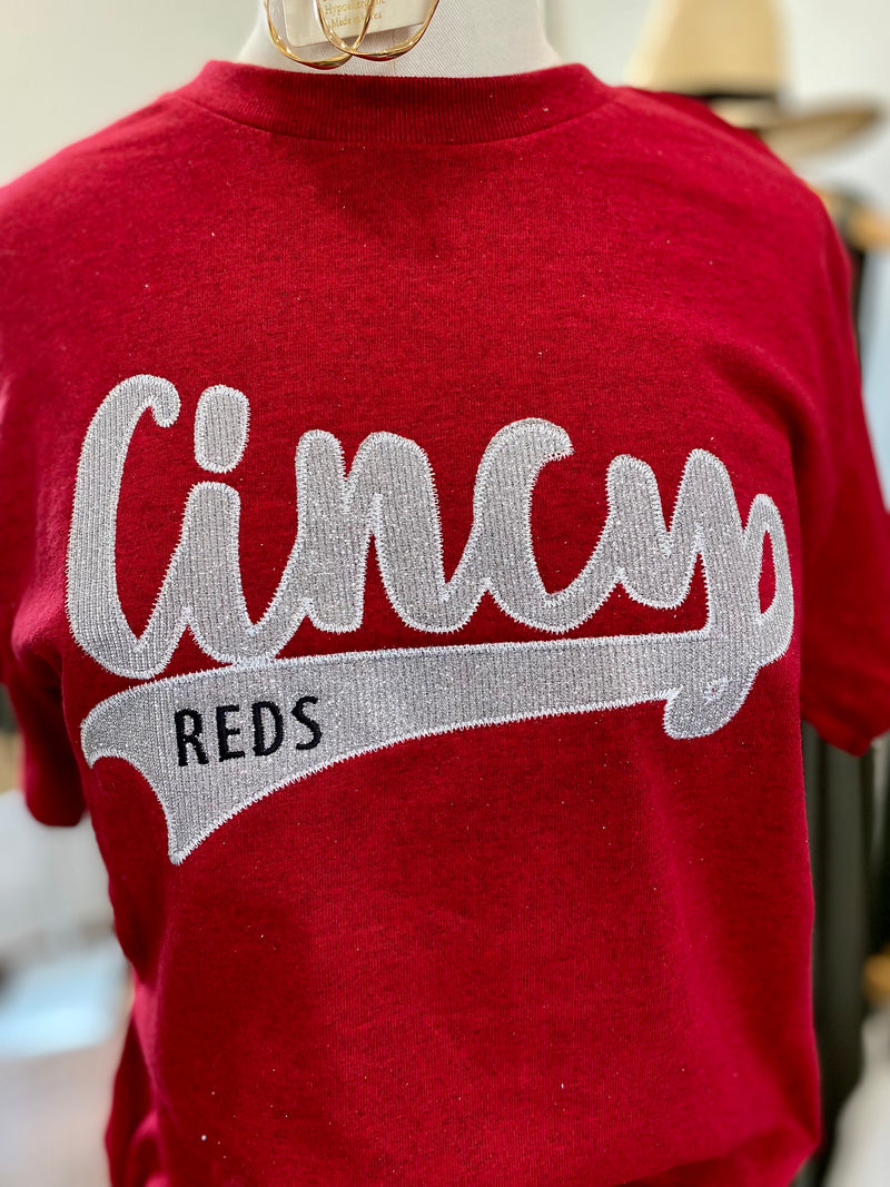 Cincy Glitter Applique Tee