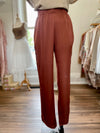 Leena Satin Joggers- Cinnamon