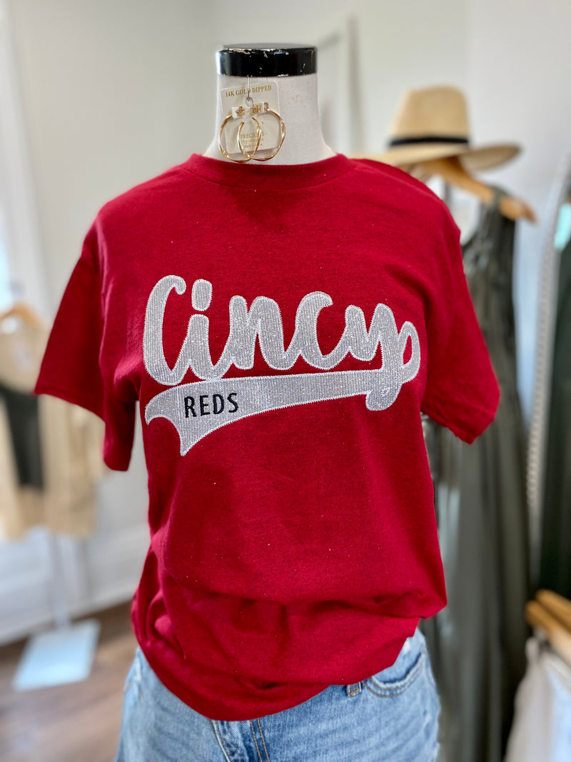 Cincy Glitter Applique Tee