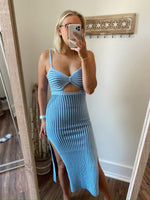 Catalina Striped Dress- Blue