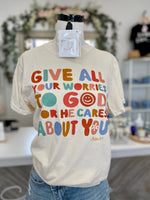 Give All Your Worries To God Graphic Tee-Ivory