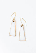 Pillar Mother of Pearl Earrings in Gold