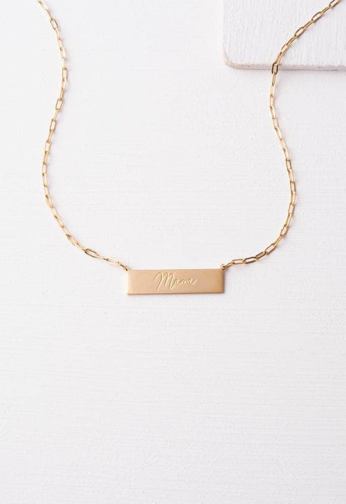 Mama Gold Bar Necklace
