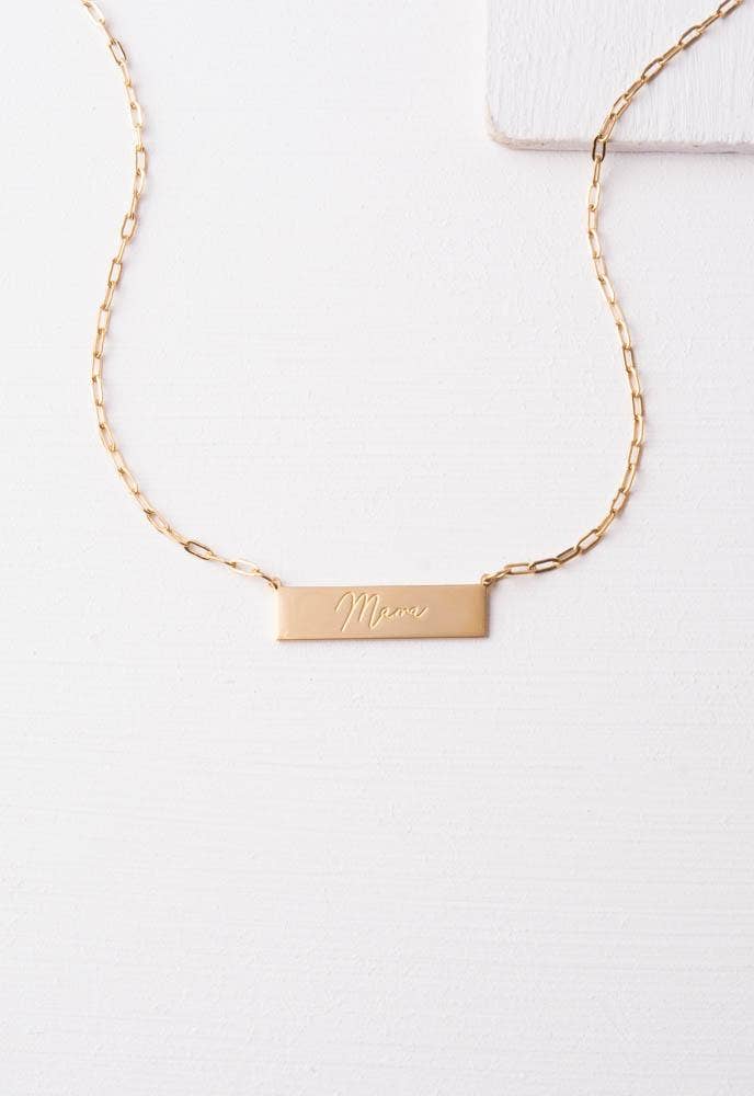 Mama Gold Bar Necklace
