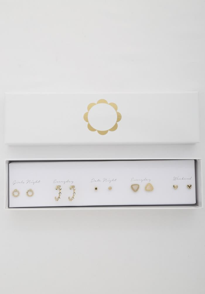Dainty Heart Assorted Earring Set