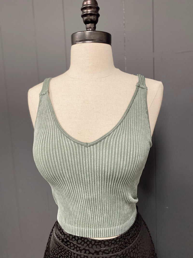 Mona Seamless Ribbed Brami-Sage
