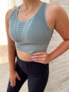 Kataleya Laser Cute Sports Bra-Sea
