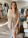 Kynlee Button Front Dress-Cream